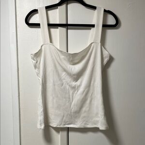 Reformation Jeans Elegant White Ribbed Women's Top XL